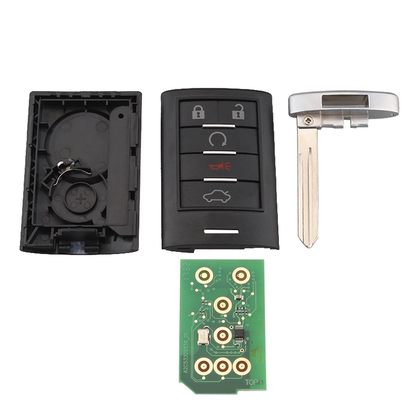 BHKEY для Cadillac CTS STS 2008 2009 2010 2011 ключ без ключа M3N5WY7777A 5 кнопок дистанционного ключа автомобиля 315 МГц