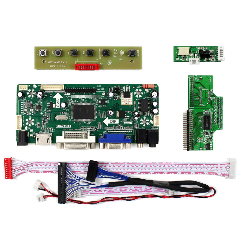 Плата ЖК контроллера аудио HD MI DVI VGA M.NT68676 10 4 дюйма AA104VH01 640x480 панель|board board|board hdmipanel