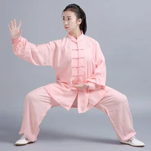 Для женщин Для мужчин Тай-Чи Бамбук Пряжа кунг-фу костюм топ, футболка Брюки для девочек производительность комфорт дышащий сезон: весна–лето