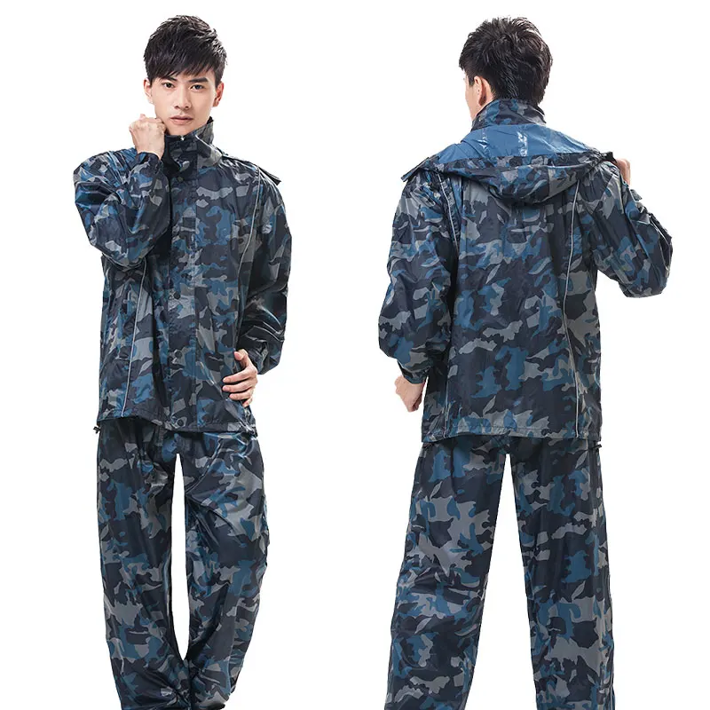 

Professional Outdoor Raincoat Thicker Heavy Hiddenhat Fashionable Sportswear Waterproof Rain Gear Womens Jacket Men Polyester