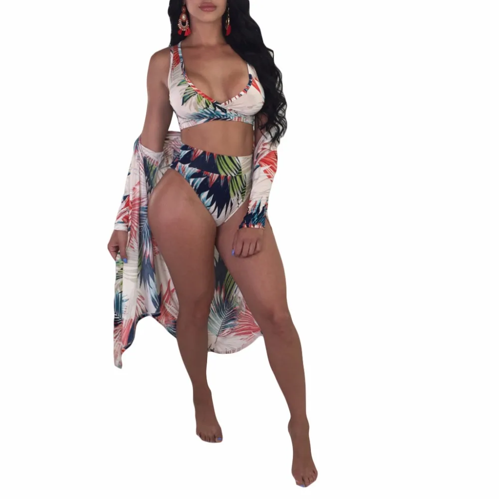 Joiekuno 2019 печати Сексуальная купальный костюм боди blusas mujer de moda без бретелек из 3
