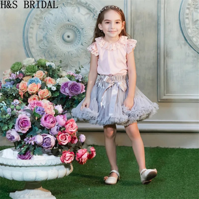 Платья с цветочным узором для девочек юбка-пачка для маленьких девочек пышная детская балетная юбка-американка юбки для маленьких девочек