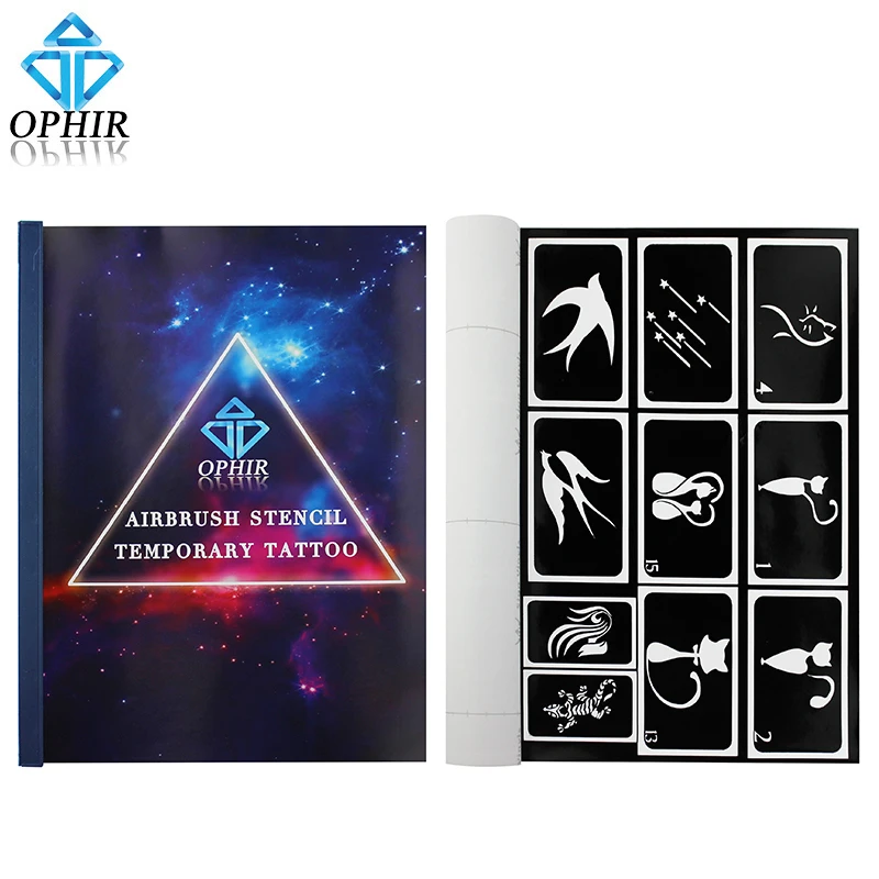 OPHIR 100 Designs Reusable Airbrush Body Paint Template Sheets A4 Henna Temporary Tattoo Stencil Body Art Supply _TA094 OPHIR 100 Designs Reusable Airbrush Body Paint Template Sheets A4 Henna Temporary Tattoo Stencil Body Art Supply _TA094