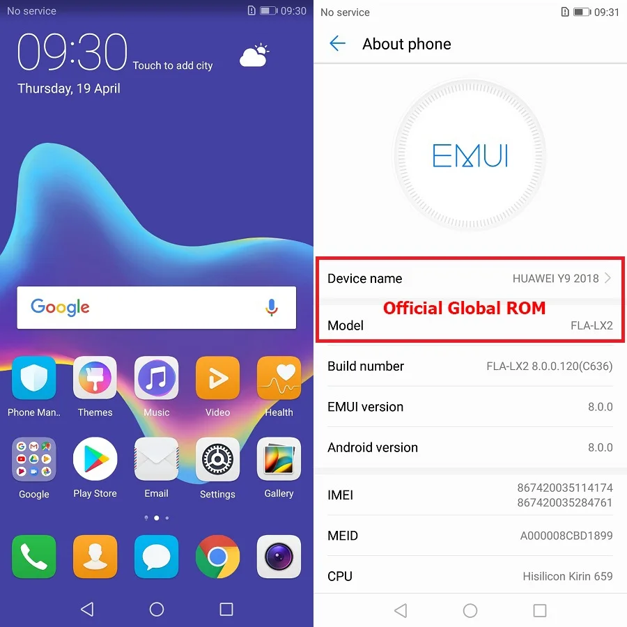 Huawei Y9 2018 Enjoy 8 Plus 4 Гб 64 Восьмиядерный 5 93 дюйма 2160*1080P камеры 4000 мАч Распознавание