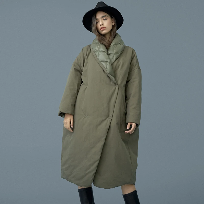 Линетт's CHINOISERIE осень зима дизайн для женщин Винтаж Свободные с капюшоном толстые белые пуховики и пальто