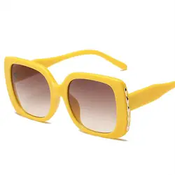 Роскошные женские крупные солнцезащитные очки в стиле ретро Брендовая дизайнерская обувь большой рамки солнцезащитные очки без оправы