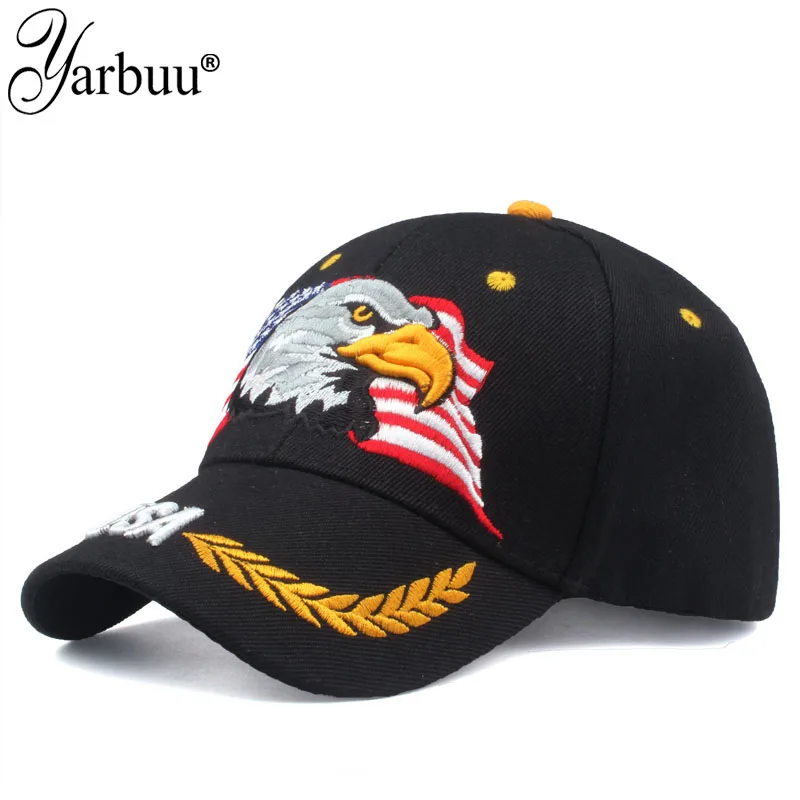 [YARBUU] бейсбольная кепка высокого качества с американским флагом для мужчин и женщин, бейсболка для папы с орлом, Повседневная