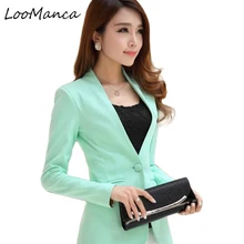 Женские блейзеры и куртки новые тонкие кнопки Slim Fit Blaser Feminino женские пальто костюмы куртки карамельный цвет офисный костюм