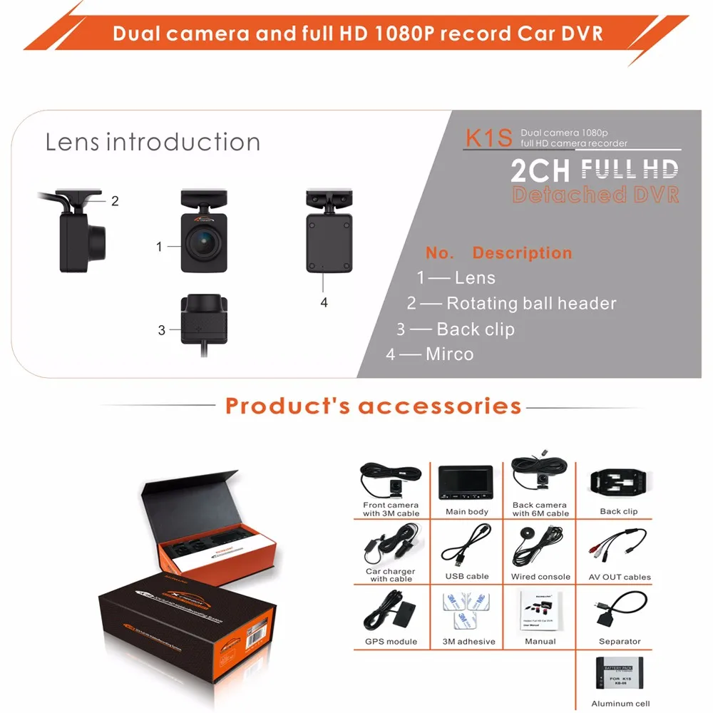 K1S CAR DVR package
