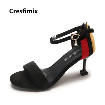 

Cresfimix Women Cute Open Toe Comfortable High Heel Sandal Shoes Lady Casual Spring & Summer Sandals Vrouwen Sandalen B5034