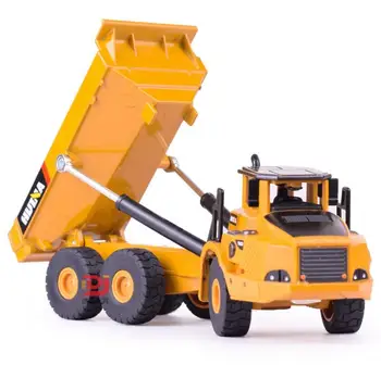 

1:50 alloy truck model, high-simulation articulated dump truck, sliding Engineering vehicle toy, collection model, free shipping