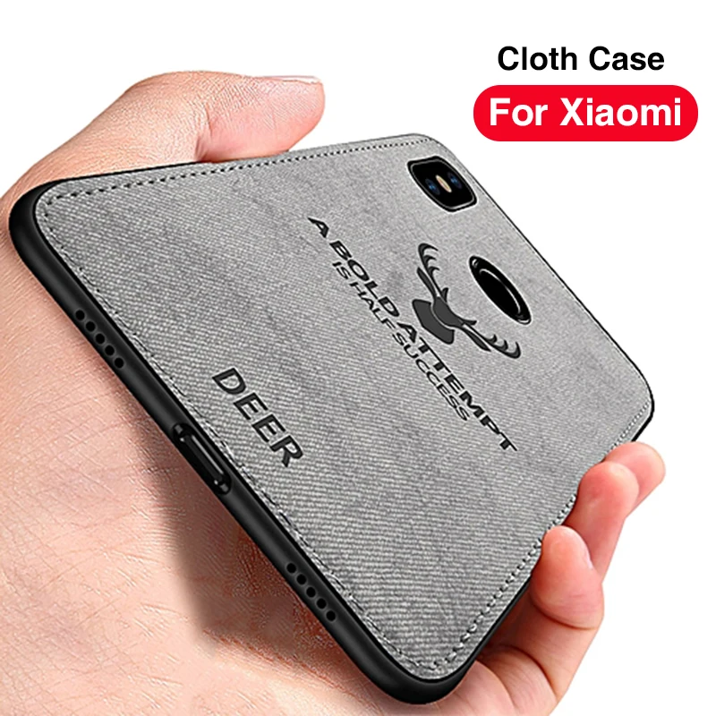 

Fabric Deer Case For Xiaomi Mi A2 8 Lite Pocophone F1 Silicone Tpu Phone Case For Xiaomi Xiomi Redmi Note 6 5 Pro 5 Plus 6 6A A6