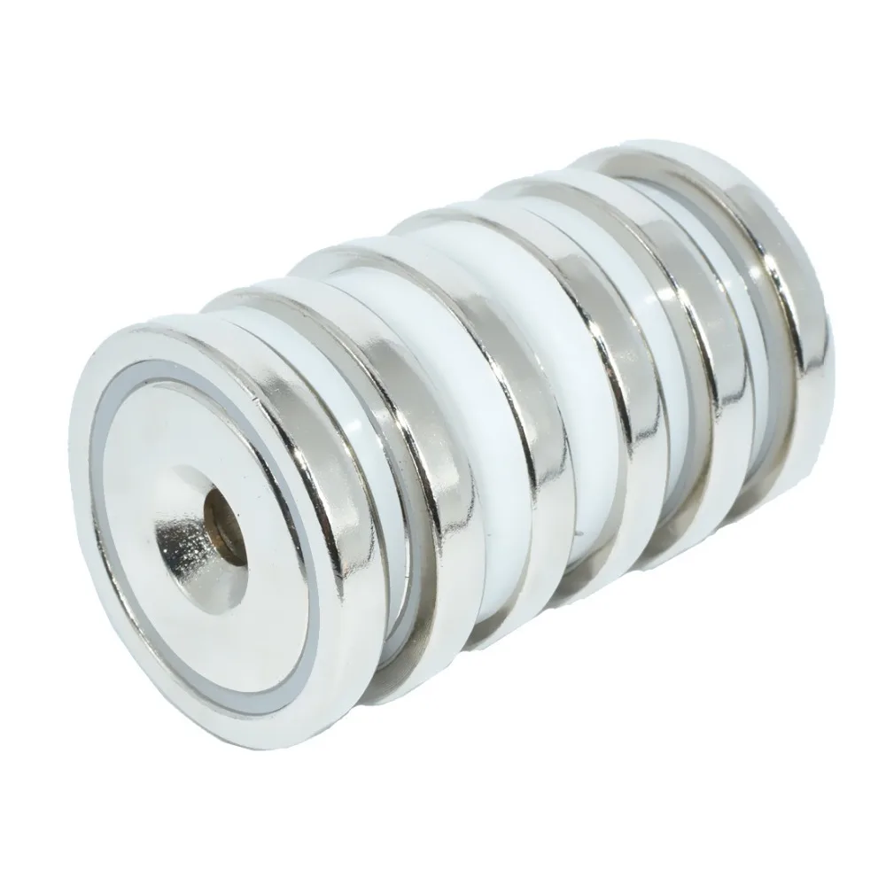 

Holding Pot Magnet Dia. 36mm with Countersunk Hole 49kg Pulling Super Strong Neodymium Magnets for Iron Removal 10pcs