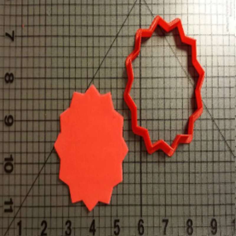 LUC Plaque Series Cake Decorating Tools Made 3D Printed Oval Cookie