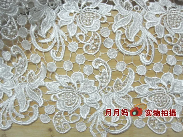

90cm wide water soluble lace dress clothes white lace fabric