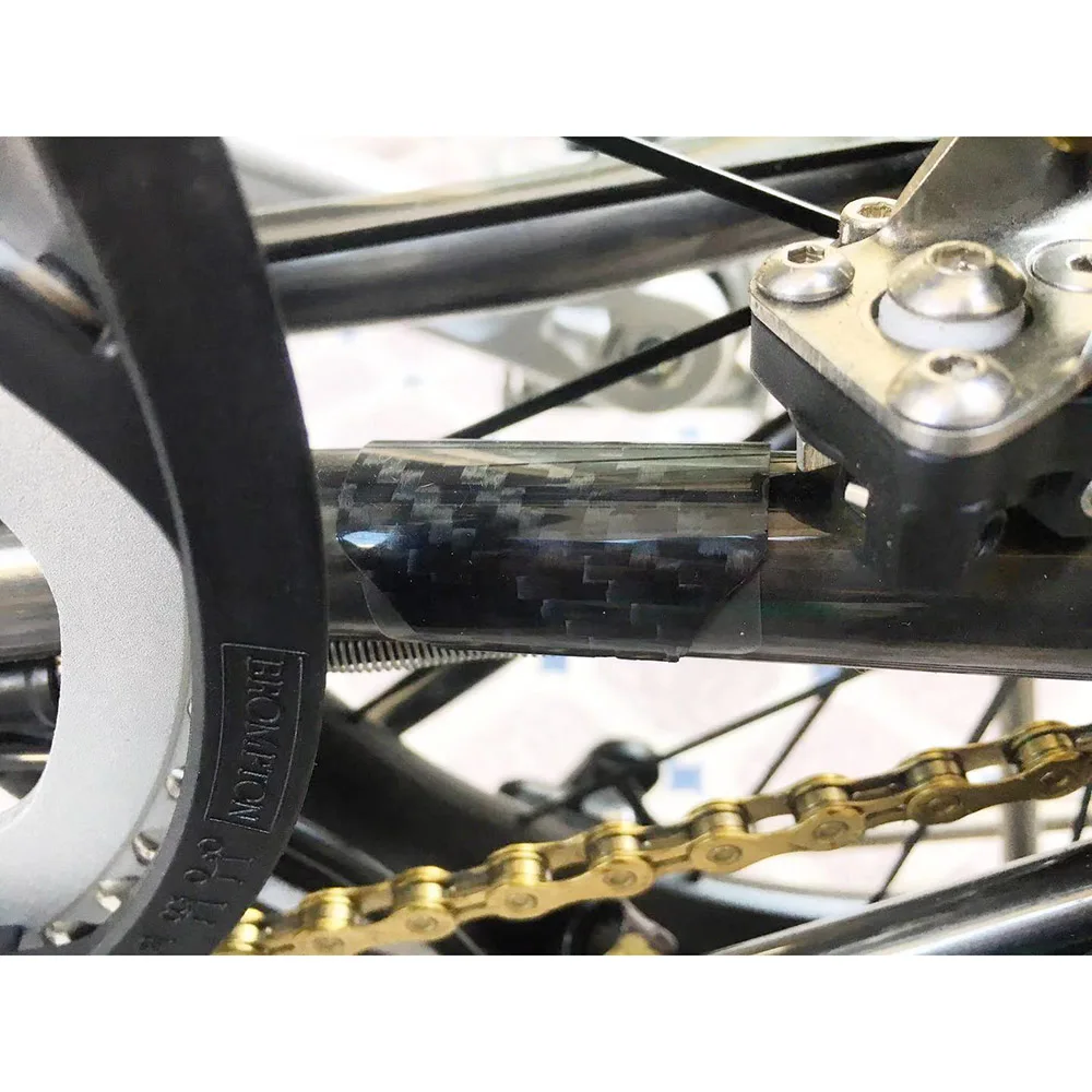 Trigo запчасти для велосипеда Brompton, складная велосипедная цепь, углеродное волокно, защита цепи, защита заднего треугольника, защита рамы, наклейка