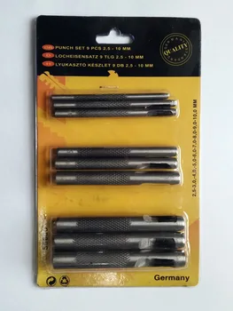 

9 pieces hole cutting punch 2.5mm/3mm/4mm/5mm/6mm/7mm/8mm/9mm/10mm