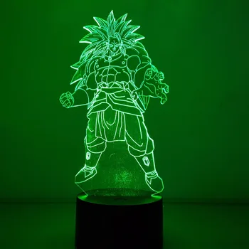 

Dragon Ball Broly Visual Illusion LED 3D Nightlight 7 Color Changing USB Dragon Ball Super Saiyan Action Figure Anime DBZ Toy