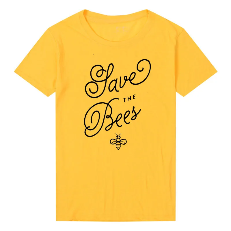 Save The Bees T-Shirt Women Environmental Shirt Simple Life Mom Top Funny Crewneck Casual Outift Shirts Drop Ship |