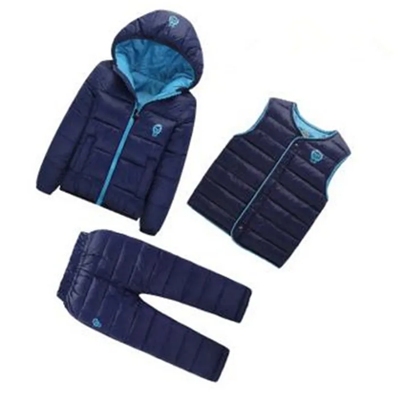 

Free shipping winter Kids Clothing Sets Warm Duck Down Jackets Clothing Sets Baby Girls & Baby Boys Down Coats Set With Pants