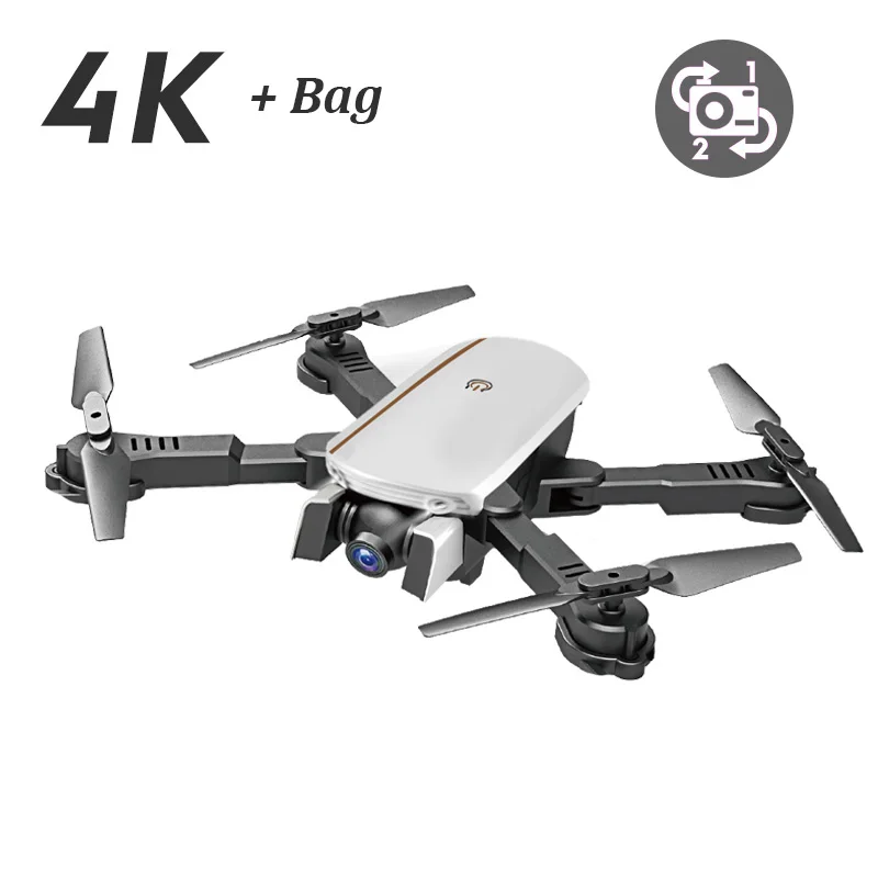 4K White bag WiFi FPV RC Дрон вертолет с камерой 4K HD Антенна RC Квадрокоптер двойная камера Дрон оптический поток позиционирования Квадрокоптер Дрон - Цвет: 4K White bag