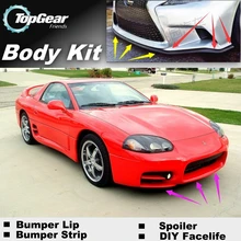 Бампер для губ дефлектор губ для Mitsubishi GTO для Dodge Stealth передний спойлер юбка для Тюнинг автомобиля/комплект кузова крыло/полоса