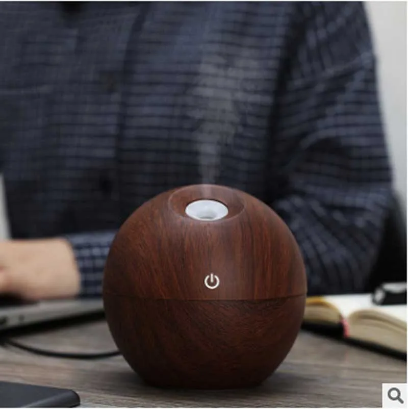 

Wood Grain U6 USB Aroma Essential Oil Diffuser Ultrasonic Cool Mist Humidifier Air Purifier 7 Color Change LED Night Light Gifts