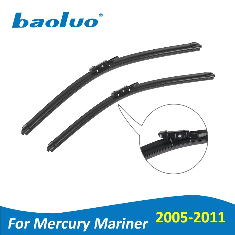 BAOLUO Wiper Blades For Mercury Mariner 2005 2006 2007 2008 2009 2010 2011 Natural Rubber 2005 Mercury Mariner Rear Wiper Blade Size