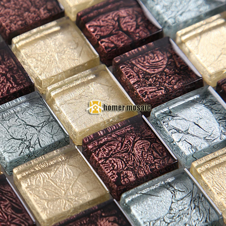 Mediterranean style light brown blue mosaic tiles ...