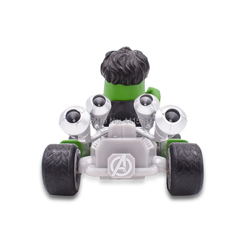 Western Animiation Kart Pull Back Car Hulk Robert Bruce Banner PVC Action Figure Doll Collectible Model Baby Toy Christmas Gift