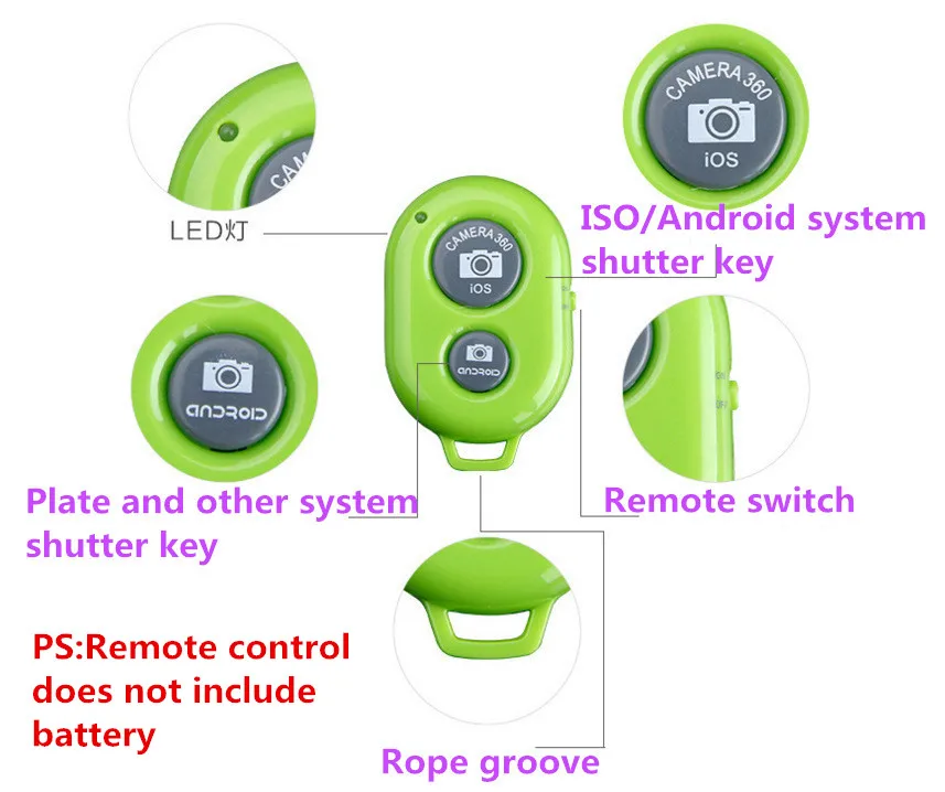 Гибкий штатив-стойка для селфи+ Беспроводная Bluetooth кнопка спуска затвора с таймером для IPhone 6 7 Samsung GS6