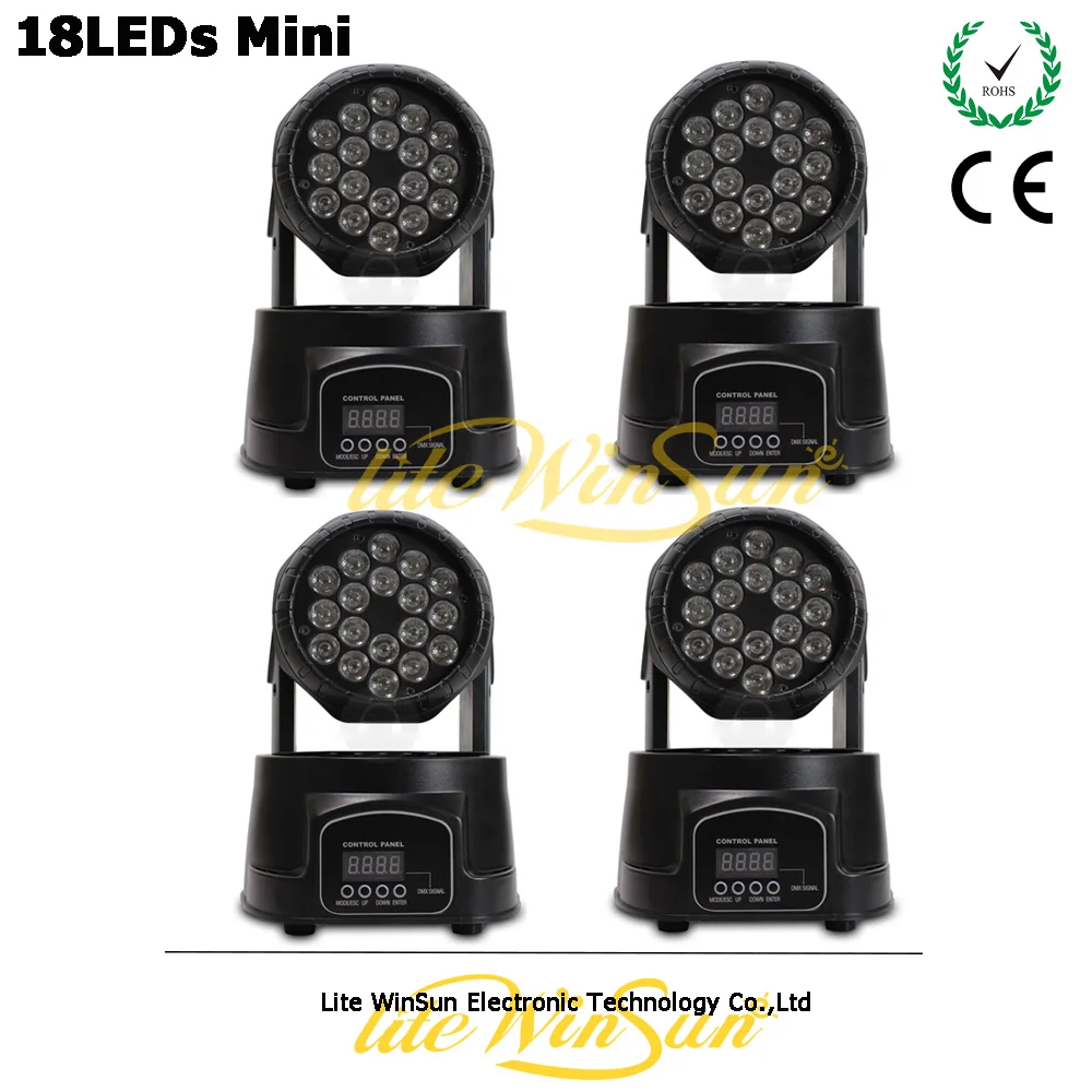 

Litewinsune 18*3W RGB Wash Led Light Mini KTV Room Bar Music Restaurant Hotel Decorate Lighting