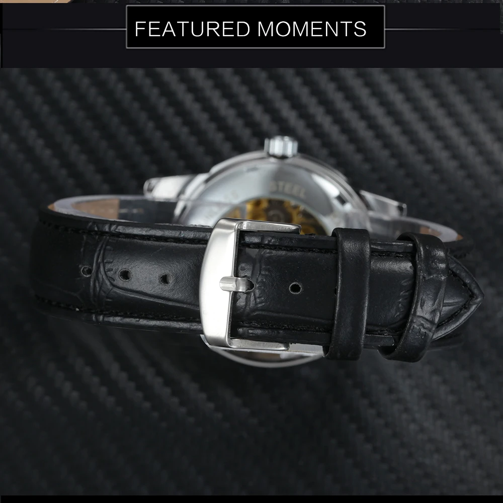WINNER официальный Повседневный скелет для мужчин и женщин часы лучший бренд класса люкс автоматические механические модные кожаные ремешок женские наручные часы