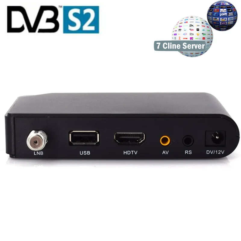 Рецептор DVB-S2 H.265 decodificador ТВ satelial бесплатно antena parabolica+ 7 линий Ccam+ USB Wi-Fi YouTube декодер тв цифровой