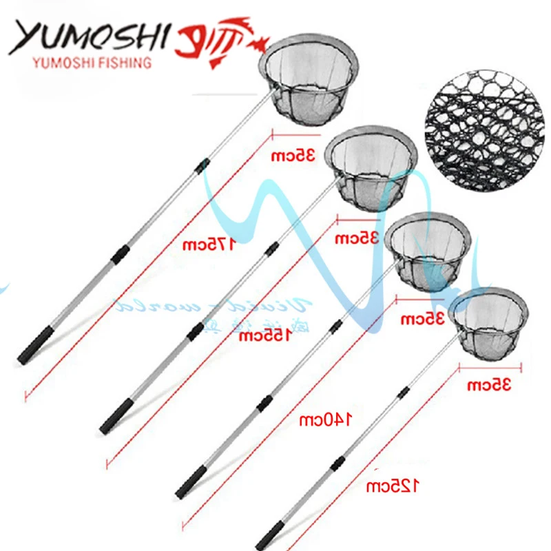 Vivid-worlD YUMOSHI 160 см-210 см ручной сачок для рыбы, сеть из алюминиевого материала, сачок для рыболовных снастей, аксессуары