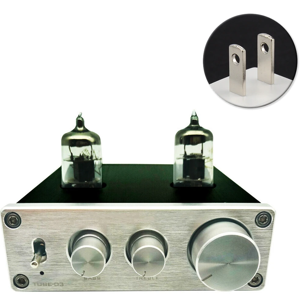 

Phono Headphone HIFI Universal Mini 6J1 Tube Vacumn Home Pre Amplifier Adjustable Turntable Preamp RIAA Aluminium