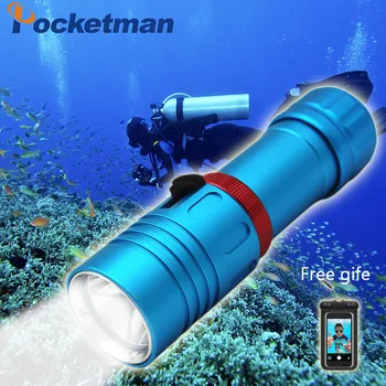 

LED torch L2 Diving flashlight 4000lm Scuba flashlight LED 200M Underwater Flashlights led Powerful diving lamp