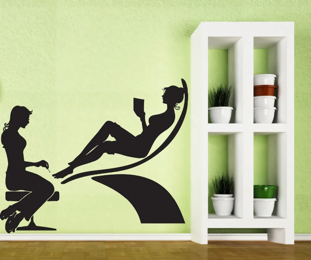 Elegance of Women Wall Sticker For Spa Beauty Manicure Salon Wall Shop