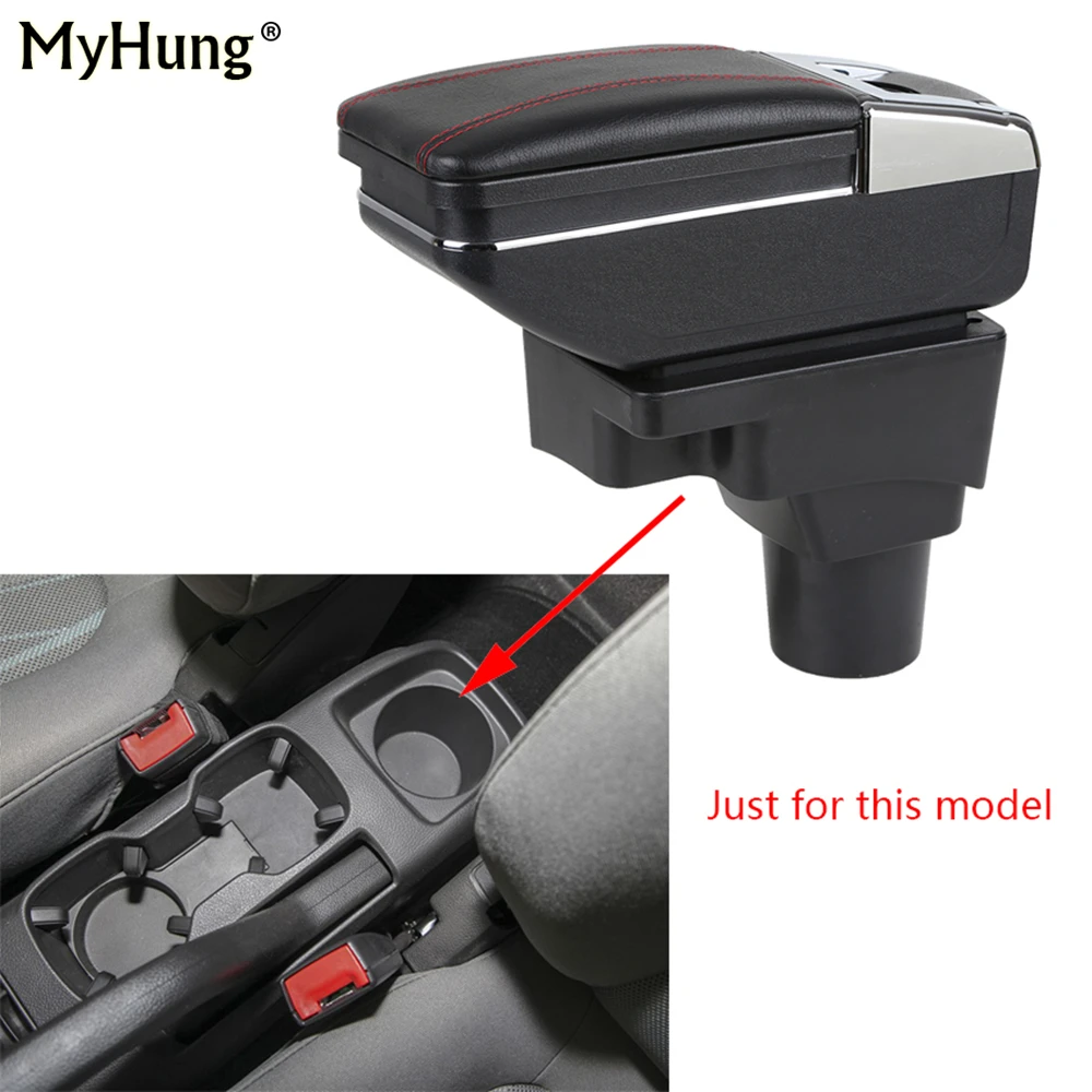 

For Chevrolet Aveo Sonic Lova T250 T300 2011-2014 Car Console Armrest Box Central Storage Box With Cup Holder Ashtray Rotatable