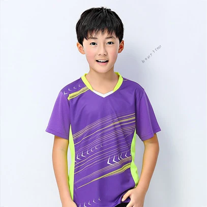 Adsmoney для девочек и мальчиков спорт, бадминтон комплекты Детские теннисные пинг понг футболка и юбка со встроенным Шорты Элегантные полозоченные Броши костюмы - Цвет: Лаванда