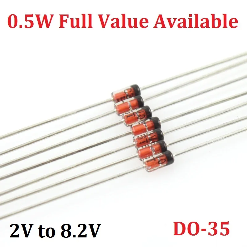 Диод Зенера BZX55C, 100 шт., 1/2 Вт, 0,5 Вт, 2V0, 2V2, 2V4, 2V7, 3V0, 3V3, 3V6, 3V9, 4V3, 4V3, 4V7, 5V6, 5V6, 6V2, 6V8, 7V5, 8V2, 2,2, 2,2/2,4/2,7/2,7/3,6, V|zener diode|100pcs diodediode 100pcs | АлиЭкспресс
