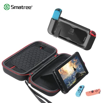 

Smatree Carrying Bag Transparent shell for Nintend Nintendo Switch Console Cards outdoor traveling Silicone protective cover