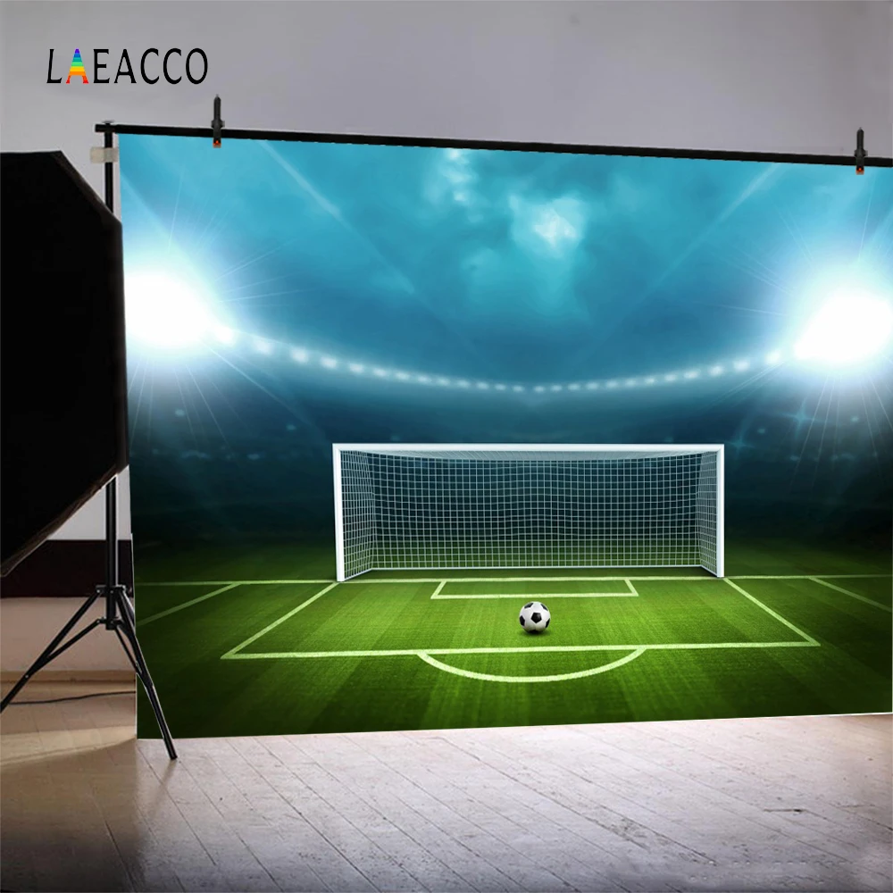 Laeacco Fantasy Football Field Scene Children Photography Backgrounds Customized Photography Backdrops Props For Photo Studio
