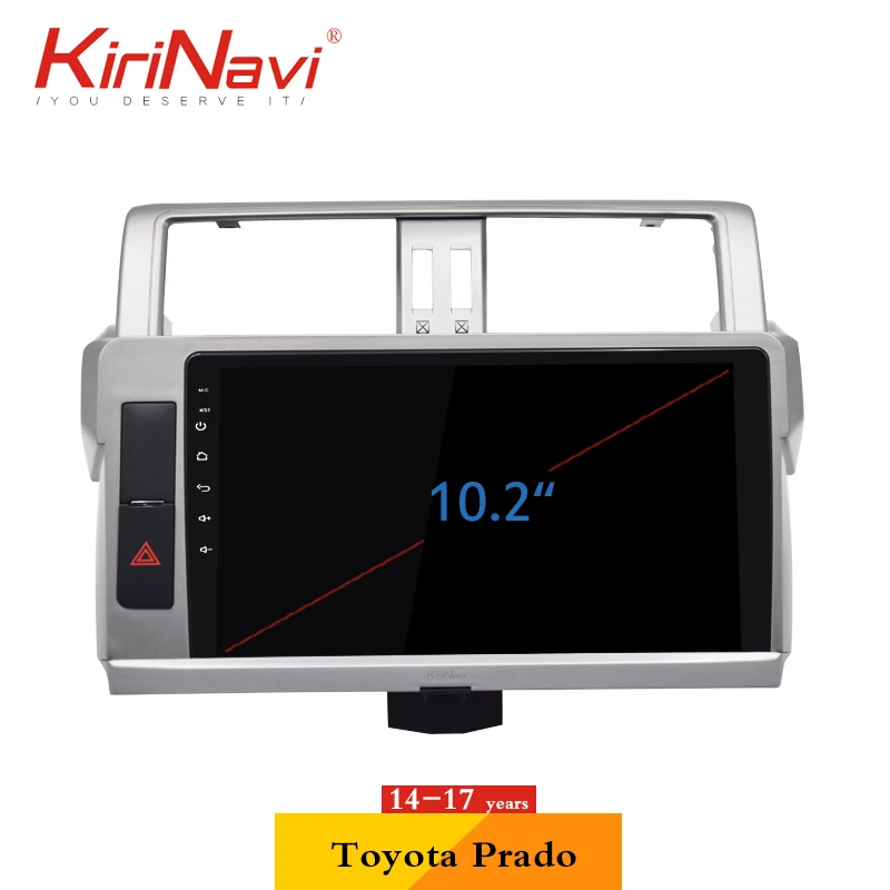 Sale KiriNavi 2 din 10.2" Touch Screen Android Car Radio For Toyota Prado 2014-2017 Multimedia GPS Navigation Player audio WIFI MP3 1