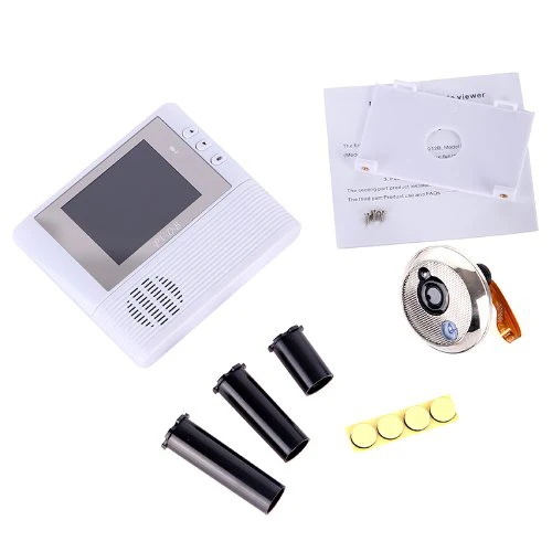 

5 Packs 2GB Digital Peephole Doorbell 0.3M Night Vision Video Record Home Security White