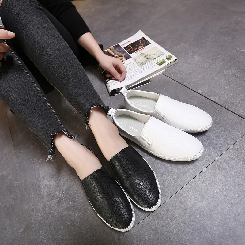 

Flat casual shoes sprig single shoes 2019 new Korean verson of the wild waling shoes