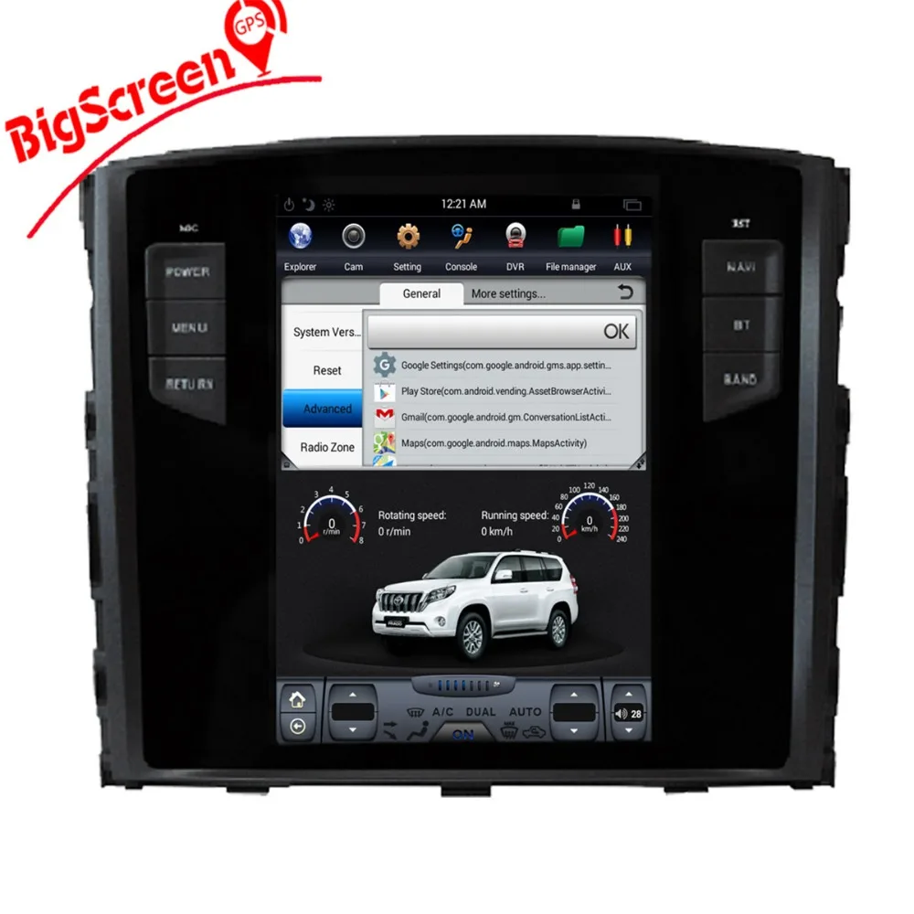 Flash Deal 10.4 Inch Tesla style Android 7.1 Car Radio GPS Navi For Mitsubishi Pajero V97 V93 Shogun Montero 2006+ Unit Stereo Satnav 64GB 1