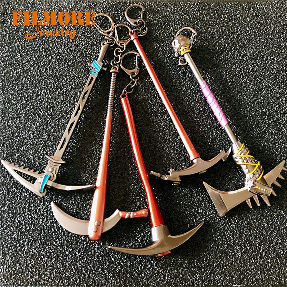 

14cm Hot Game Keychains 3D H6 Hammer Axe Scythe Weapon Alloy Key Chain BF4 Battlefield 4 Charms Keyrings Action Toy Figures Mens