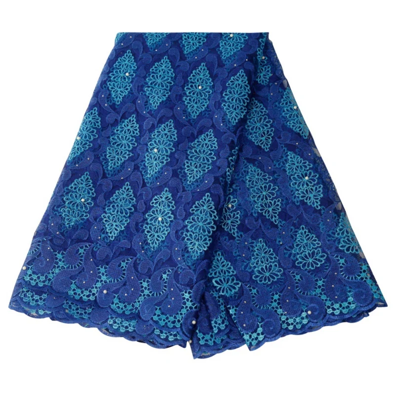 

Embroidered Beading Flower Fabric Party Dress Formal Wedding Dress 5 Yards African Lace Net Fabrics with 9 Colors African Fabric