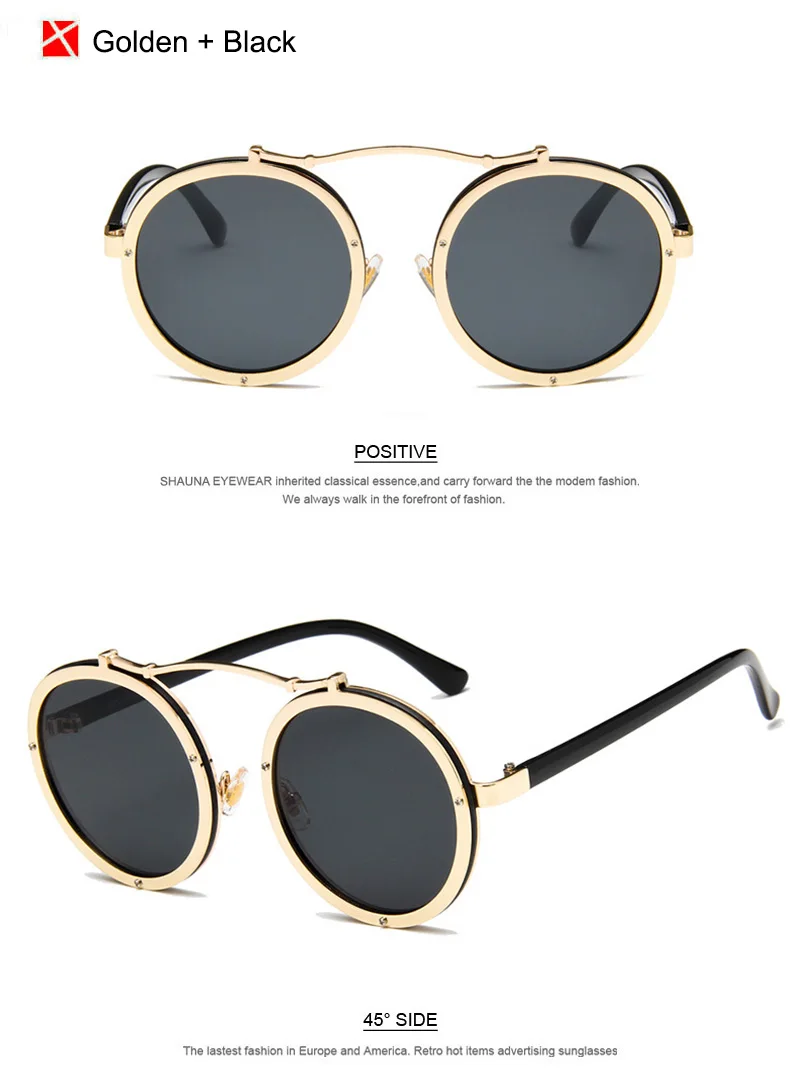 SHAUNA, популярные женские круглые солнцезащитные очки, брендовые, дизайнерские, Ретро стиль, мужские, матовая оправа, солнцезащитные очки, UV400